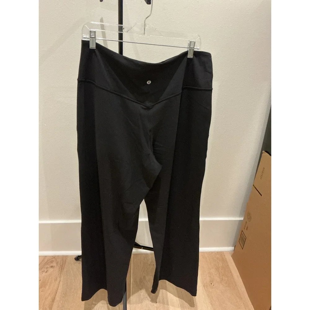Lululemon Align Wide Leg Pants Black Nulu High Rise Yoga Trousers Size 14